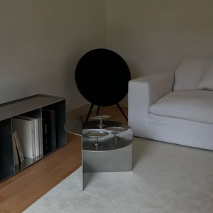 Elegante Tavolino da Caffè in Acciaio Inossidabile, Struttura Minimalista in Metallo, Personalizzabile, Nessun Montaggio Richiesto, Stile Contemporaneo - Product Image 2