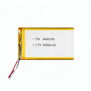 6060100 5000mAh <span class=keywords><strong>3</strong></span>,7 V high capacity size rechargeable small polymer lithium ion battery cell pack - Product Image 1