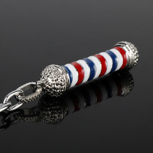 Nouveau Porte-clés Créatif 3D pour Coiffeur, Pendentif Lumineux pour Salon de <span class=keywords><strong>Barbier</strong></span>, Bijou, Cadeau pour Coiffeur, Porte-clés en Métal - Product Image 2