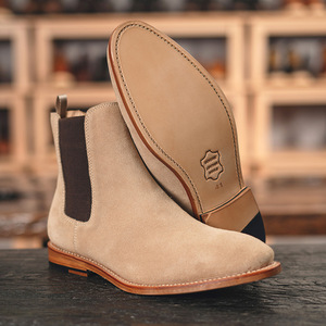 Botas Chelsea para <span class=keywords><strong>Hombre</strong></span>, Zapatos de Cuero Británico con Acabado Satinado - Product Image 2