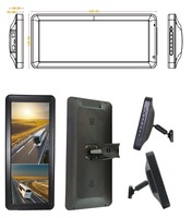 Funmodern Moniteur DVR avec caméra de recul HD AHD 12,3 pouces, vision nocturne, étanche IP69K, image 3 voies, angle de vue 150/90° pour camion et bus