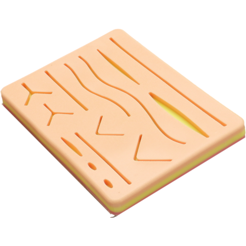 Общей хирургии три слоя с ранами кожи модель силиконовые шва pad