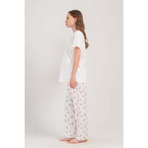 KADIN P.SUPREM CIFT PATLI KISA KOL ETEGI OVAL HAMILE PIJAMA TAKIM - BLANCO - BLANCO - Product Image 2
