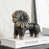 Nouvelle décoration d'intérieur de style vintage chinois, abstrait, animal, lion, résine, semi-fait main, haute qualité, respectueux de l'environnement, toutes saisons