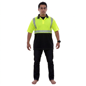 เสื้อโปโลโพลีเอสเตอร์สะท้อนแสงสำหรับผู้ชายและผู้หญิง แขนสั้น เหมาะสำหรับงานก่อสร้าง - Product Image 1