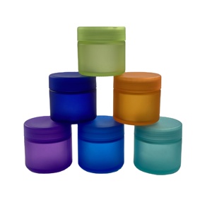 Barattolo di vetro vuoto da 2 once 30ml da 60ml colorato rotondo smerigliato resistente al bambino - Product Image 1