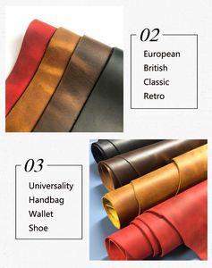 หนังวัวแท้เกรดพรีเมียม หนังวัวฟอกฝาดแบบอิตาลี หนังวัวแท้ วินเทจ - Product Image 3