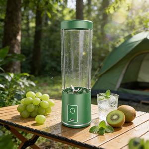 Licuadora de Alta Resistencia con Modo Turbo, 500 ml, Libre de BPA, para Hacer Smoothies, Carga USB/Batería, a Prueba de Fugas, Trituradora de Hielo, para el Hogar, Viajes y Hoteles - Product Image 4