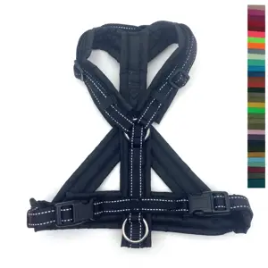 2024 New Product Custom Logo Soft Breathable Padded Adjustable Straps No Pull Y Shape Dog Harness