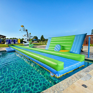 <span class=keywords><strong>Tapis</strong></span> souple <span class=keywords><strong>de</strong></span> jeu d'eau gonflable en PVC à une voie pour événements scolaires compagnon <span class=keywords><strong>de</strong></span> piscine centre commercial divertissement - Product Image 2
