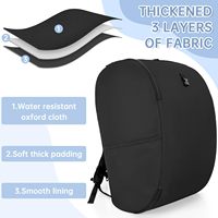 Sac de voyage léger et portable en polyester rembourré avec fermeture éclair pour siège auto, pliable et tendance, pour poussette et contrôle à la porte d'embarquement