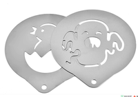 Variété Designs Café Art Modèle Moule Outil pour Gâteau Café DIY Décoration 304 Acier Inoxydable Café Pochoirs