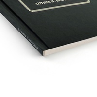 Échantillon gratuit de couverture en cuir PU, impression de roman, reliure personnalisée, logo en bronze, livre relié