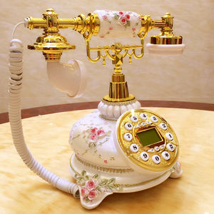 Décoration de maison à vendre la meilleure qualité européenne cordon fantaisie avec carte Sim Modem vieux téléphone Antique Style rétro téléphone fixe - Product Image 6