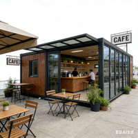 Maison préfabriquée modulaire en conteneur extensible de 40 pieds avec logement de bureau pour chantier de construction, camping, complexe hôtelier