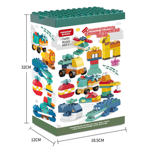 Ensemble de blocs de construction animaux grande taille en gros, 156 pièces, <span class=keywords><strong>jouet</strong></span> éducatif en briques, livraison directe d'usine pour enfants garçons filles 3+ - Product Image 3