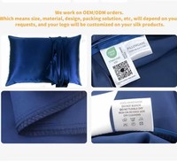 Taie d'oreiller en soie brodée 16/19/22 Momme 6A 100% couverture en satin pur mûrier avec boîte-cadeau
