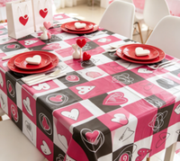 Housse de table imperméable, résistante à l'huile et aux taches, motif feuillage, tissu brocart pour utilisation sur table personnalisée