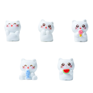 Lanshuo Cartoon Cat Resin Figurines Mini Animal <b>Decor</b> Home Decoration DIY Craft Accessories - Product Image 5