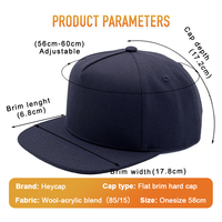 Casquettes personnalisées de haute qualité à 5 panneaux, logo brodé, fermeture arrière réglable, visière plate, casquette rigide, fabricant chinois