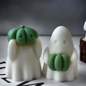 Moule en silicone pour artisanat DIY d'Halloween en gros : fantôme et citrouille pour bougies parfumées et décorations en plâtre, outils de pâtisserie - Product Image 4
