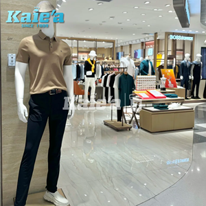 Thiết kế nội thất, trang trí cửa hàng quần áo hiện đại, thiết kế kệ trưng bày quần áo mạ vàng tùy chỉnh, thiết kế quầy thu ngân cho cửa hàng quần áo - Product Image 4