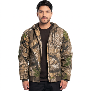 Chaqueta de Invierno Unisex con Capucha y Camuflaje, Chaqueta Cortavientos Ligera con Cremallera Completa para Caza y Camping, Servicio OEM - Product Image 1