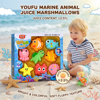 Ocean Animal Shape Juice Marshmallow Candy 100g Box Fruity Bulk Halal BRC Certified Custom OEM Private Label