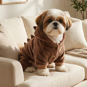 Ropa para Mascotas PETCIRCLE para Primavera y Otoño, Disfraz de Cachorro para Perros Pequeños, Animales de Dibujos Animados, Transformación de Dinosaurio Little Bubu - Product Image 2