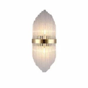 Lámpara de cristal de lujo, moderno candelabro de pared de cristal, luces de pared Led para el hogar, decoración Vintage