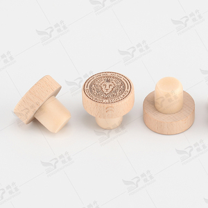 Chai rượu gỗ, kích thước tùy chỉnh, chấp nhận màu sắc tự nhiên, nút chai gỗ polymer hình chữ T - Product Image 3