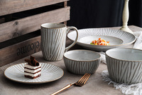 Vente en gros vaisselle en céramique services d'assiettes vaisselle vaisselle bol tasse pour hôtel restaurant utilisé luxe dîner ensemble de couverts en céramique
