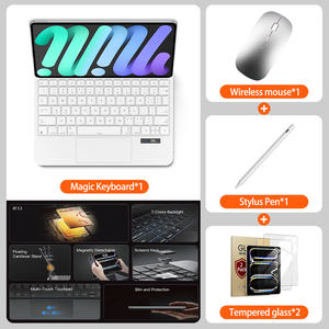 Nouveaux accessoires pour tablette éducative pour iPad Mini, connexion sans fil, <span class=keywords><strong>clavier</strong></span> magique magnétique pleine taille, stylet de <span class=keywords><strong>dessin</strong></span>, <span class=keywords><strong>souris</strong></span> sans fil - Product Image 2