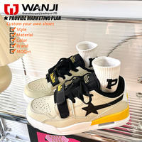 Chaussures larges décontractées en cuir confortables de haute qualité avec logo personnalisé baskets pour hommes