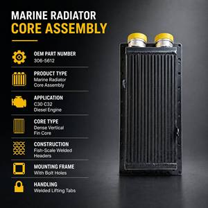 Ensemble de <span class=keywords><strong>radiateur</strong></span> 306-5612 compatible avec les moteurs marins C30 C32, système de refroidissement robuste, pièces de rechange en stock - Product Image 3