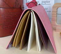 Carnet de notes personnalisable A6 en cuir PU Lynmoe, couleur personnalisée, haute qualité, portable, style rétro découpé, vente en gros
