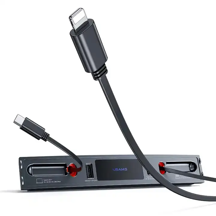 USAMS US-SJ649 60 Вт 4 в 1 высокое качество быстрая зарядка автомобильное зарядное устройство USB концентратор док-станция