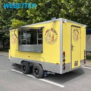 WEBETTER Food Truck Pequenos Remorques de concession pour barbecue personnalisées Hotdog Burger Remorque de restauration avec équipements de cuisine complets