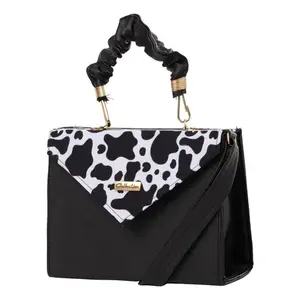 Bolso Bandolera para Mujer Bora Vaca, Estilo Vintage, PU con Estampado Animal, Asa Única, Cierre de Cremallera Impermeable, para Todas las Temporadas - Product Image 1