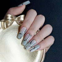 Vernis à ongles 5g Argenté Effet Super Miroir Métallique Sans Résidu à Base d'Eau Vegan Non Toxique Écologique DIY Marque Privée Fournitures de Salon Designer
