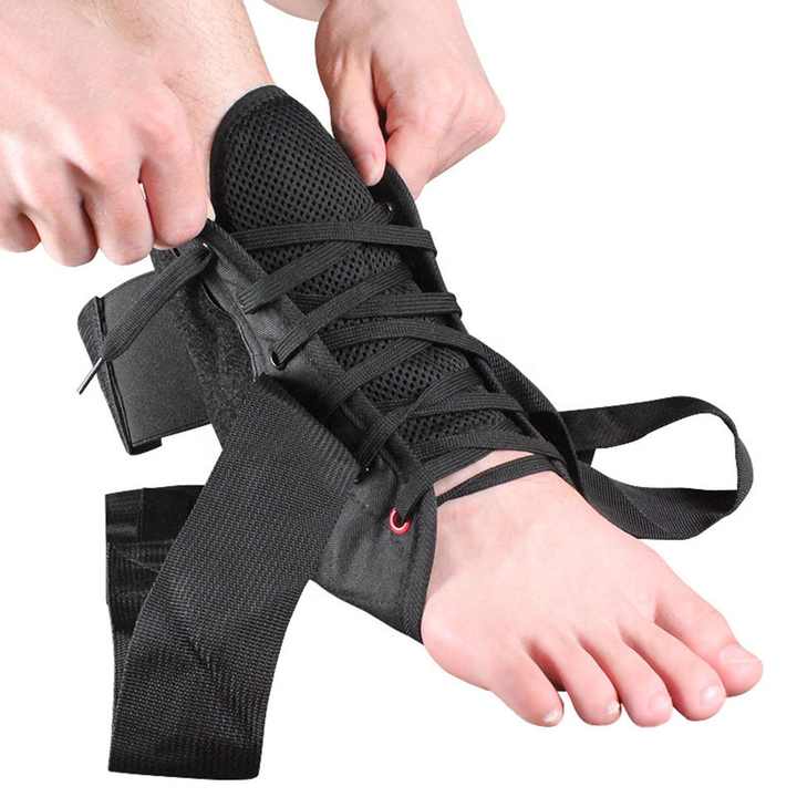 Adjustable Lace up Ankle Brace Ankle Foot Orthosis Support for Sport