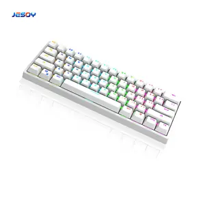 61 Tasten Mini-Spiel-Tastatur professionelle RGB-Backlit-Textafel Gamer kabelgebundene kabellose mechanische Spiel-Tastatur