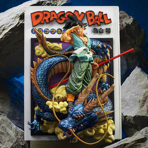 Figura Coleccionable de Resina de Goku Super Saiyan de Dragon Ball con Base de Cubierta de Cómic del Dragón Shenron, Regalo para Fanáticos del <span class=keywords><strong>Anime</strong></span> - Product Image 6