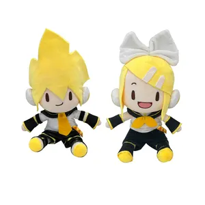 Búp bê Anime Nhật Bản Kagamine Len rin đồ chơi sang trọng nhồi bông cậu bé và cô gái Kagamine gối sang trọng