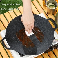 Plaque de cuisson antiadhésive Maifanite style coréen pour barbecue, camping en plein air, Teppanyaki, cuisinière à induction domestique, poêle portable pour cuisinière à gaz