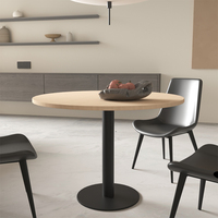 Table à manger en métal minimaliste pour usage commercial, table de contrat en acier robuste, idéale pour les restaurants et les banquets