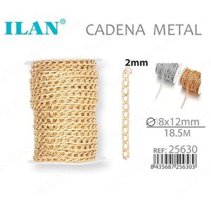 Catena in Metallo ILAN 8x12mm 18.5M, Componenti per Gioielli in Oro - Product Image 1