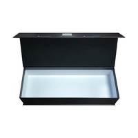 Boîte cadeau de luxe avec logo doré pour outils de coiffure, boîte magnétique pour perruques tissées et extensions capillaires
