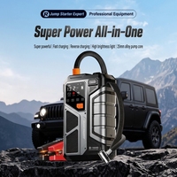 Démarreur de secours OEM personnalisé 12800mAh LiFePO4 12V avec gonfleur de pneus, souffleur et batterie chauffante, boîte couleur personnalisée, vente en gros, marque privée