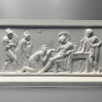 Figure sculpture plat relief œuvre plâtre sculpture ornement décoratif en trois dimensions impression plâtre cadeaux de vacances